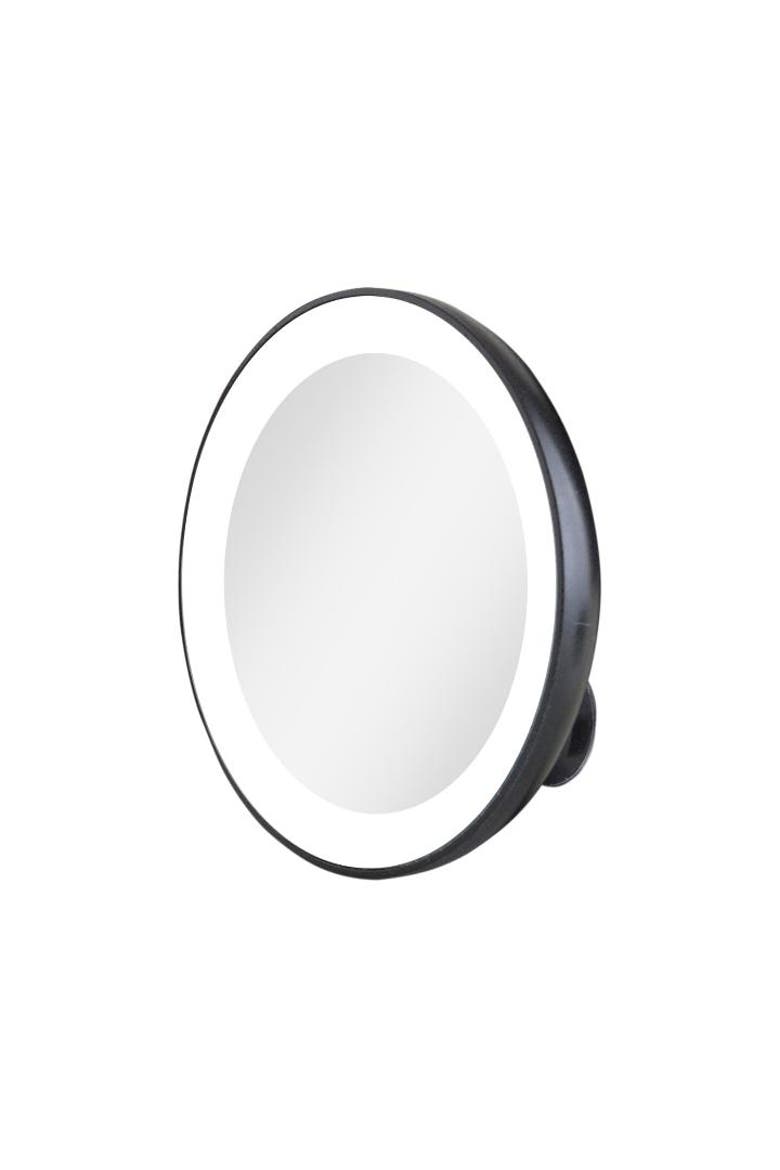 Lighted Compact Mirror with 15X Magnification & Suction Cup, Main, color, Black