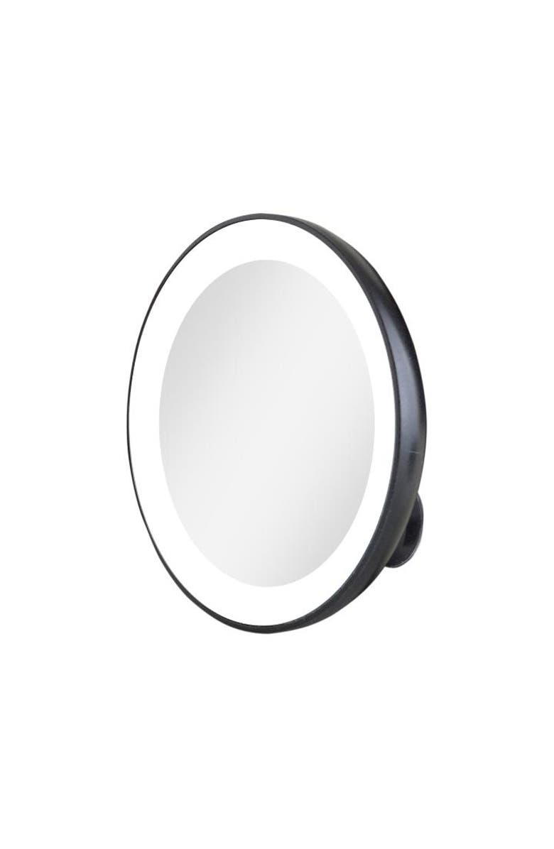 Zadro Lighted Compact Mirror with 15X Magnification & Suction Cup, Main, color, Black
