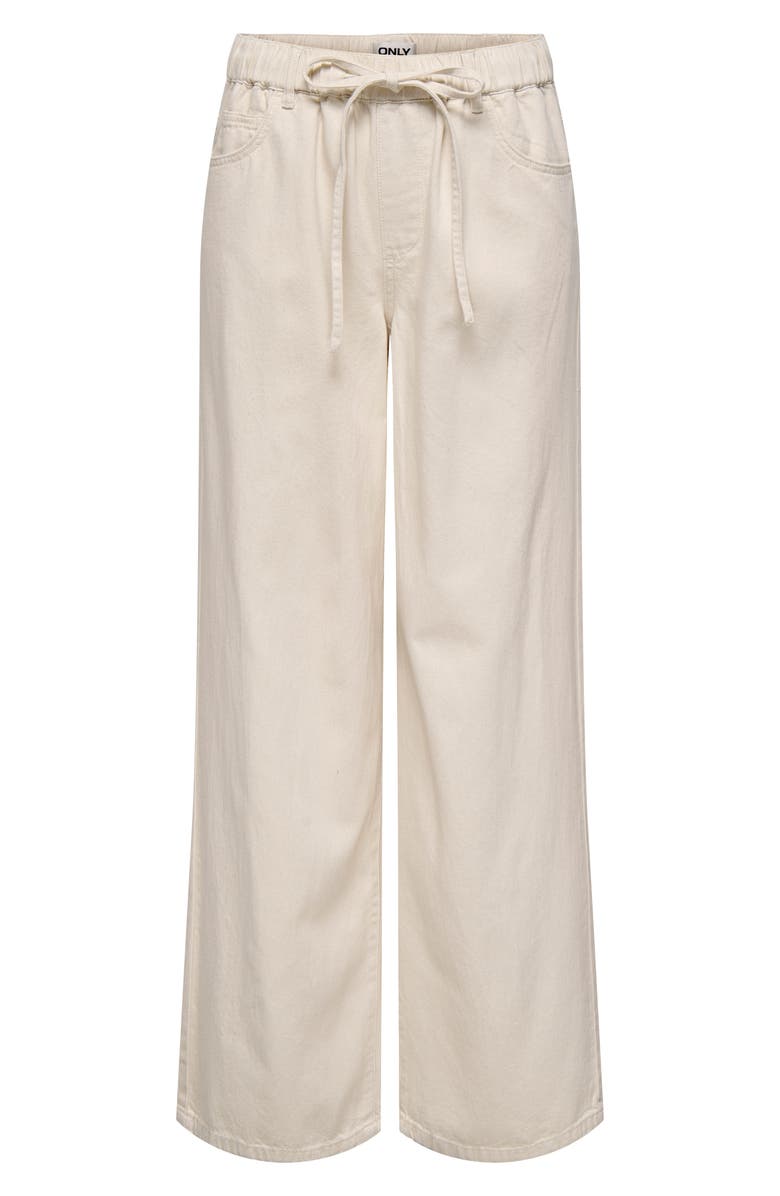 Only Onsilla Pull-On Wide Pants, Main, color, Ecru