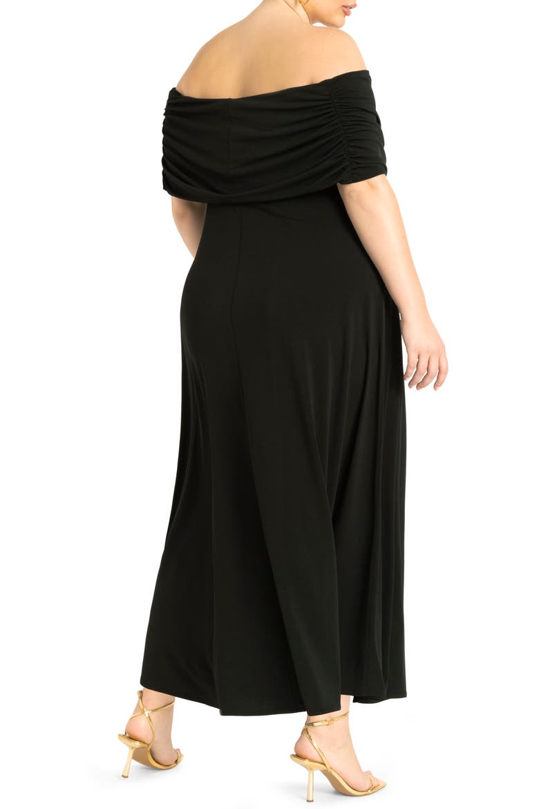 Off The Shoulder Maxi Dress, Alternate, color, BLACK ONYX