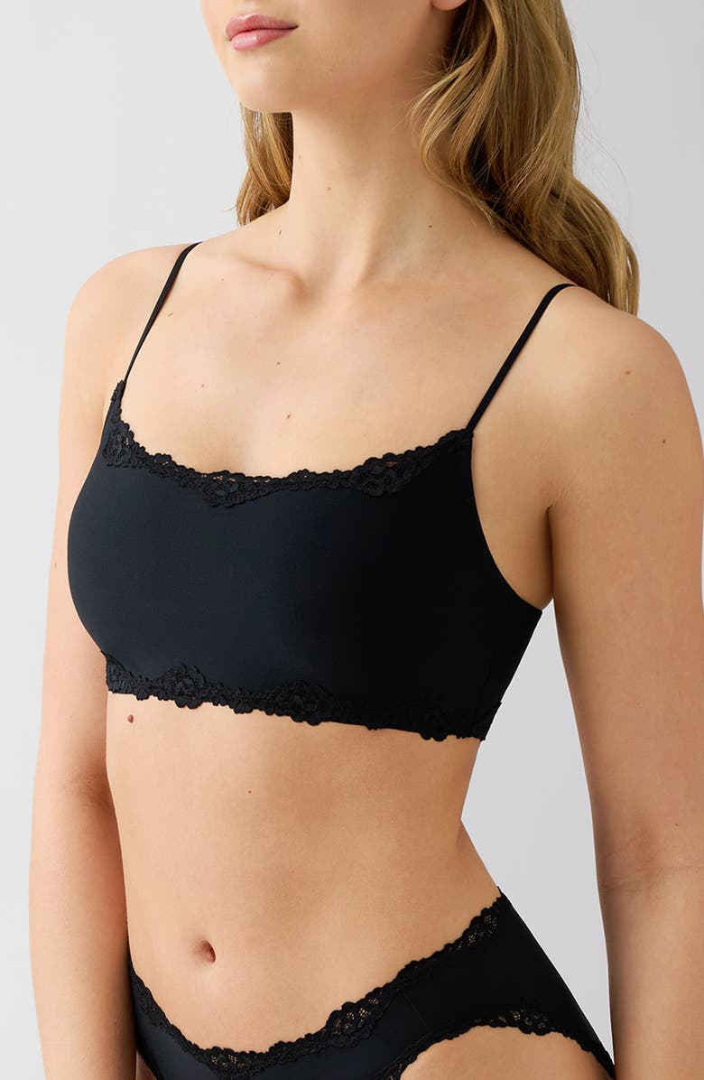 b.tempt'd by Wacoal Future Foundation Lace Trim Bralette, Alternate, color, Night