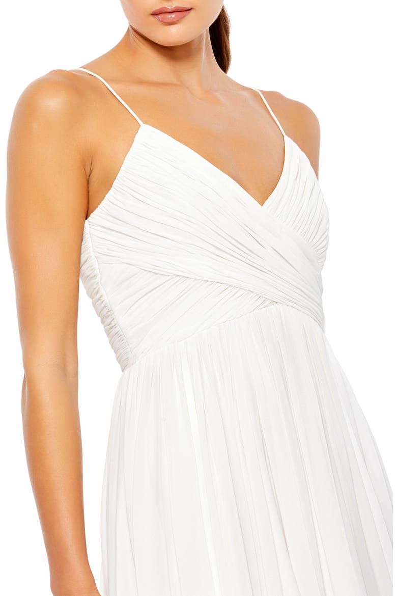 Faux Wrap Sleeveless Flowy Midi Dress, Alternate, color, WHITE