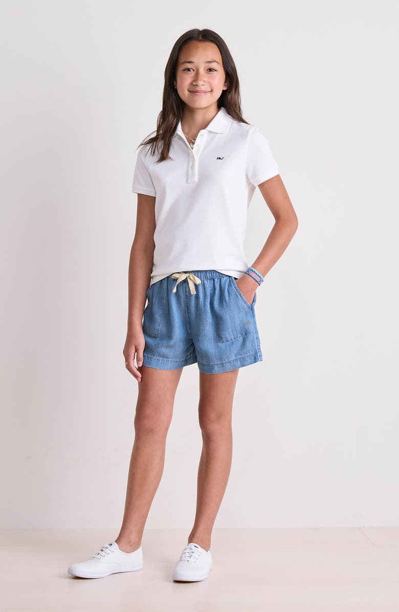 vineyard vines Kids' Stretch Cotton Piqué Polo, Alternate, color, White Cap