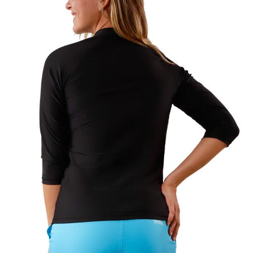 Uv Skinz V-neck Sun & Swim Shirt In Black