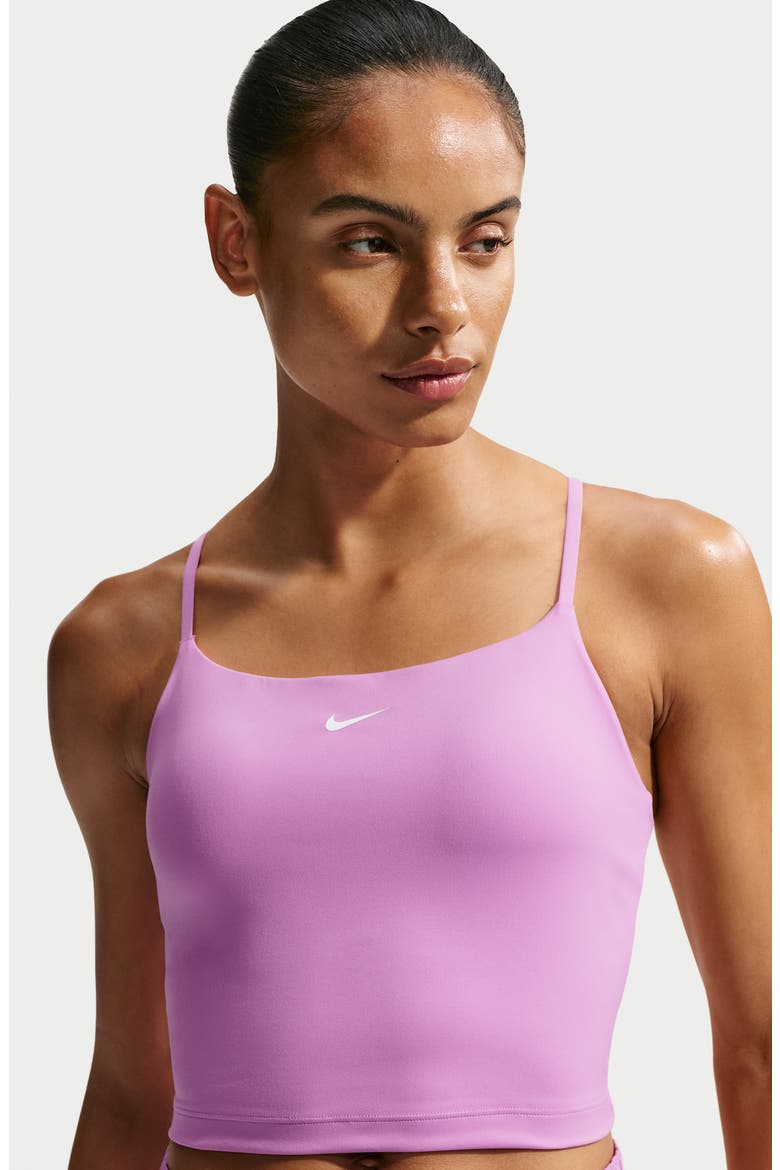 One Dri-FIT Camisole, Alternate, color, LIGHT MAGENTA/ WHITE