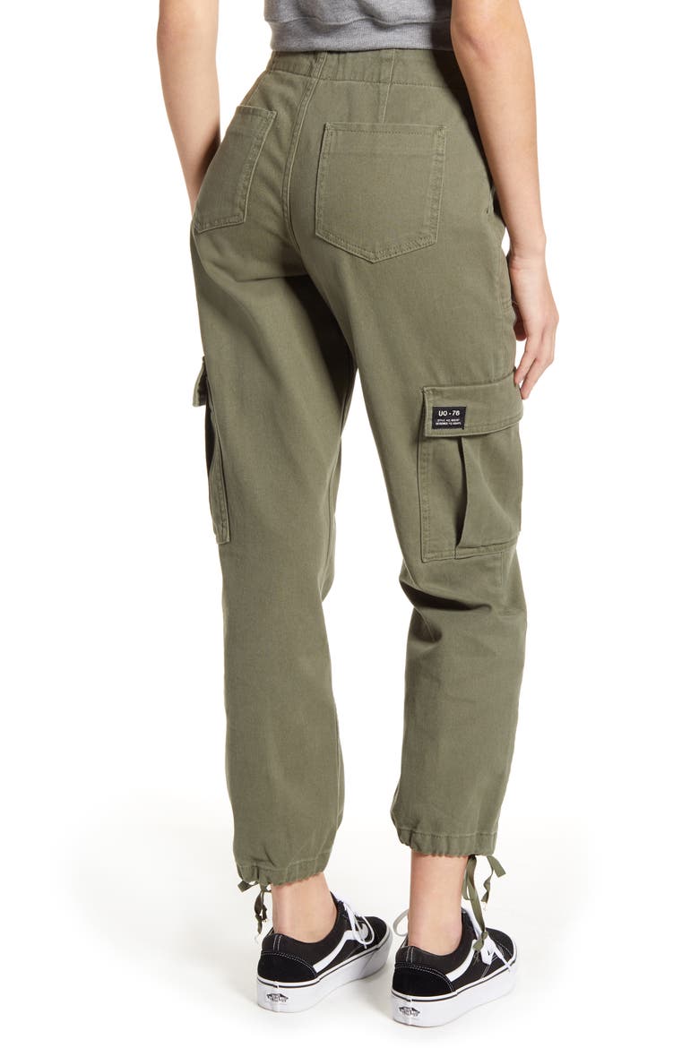 Belted Cargo Trousers, Alternate, color, ARMY