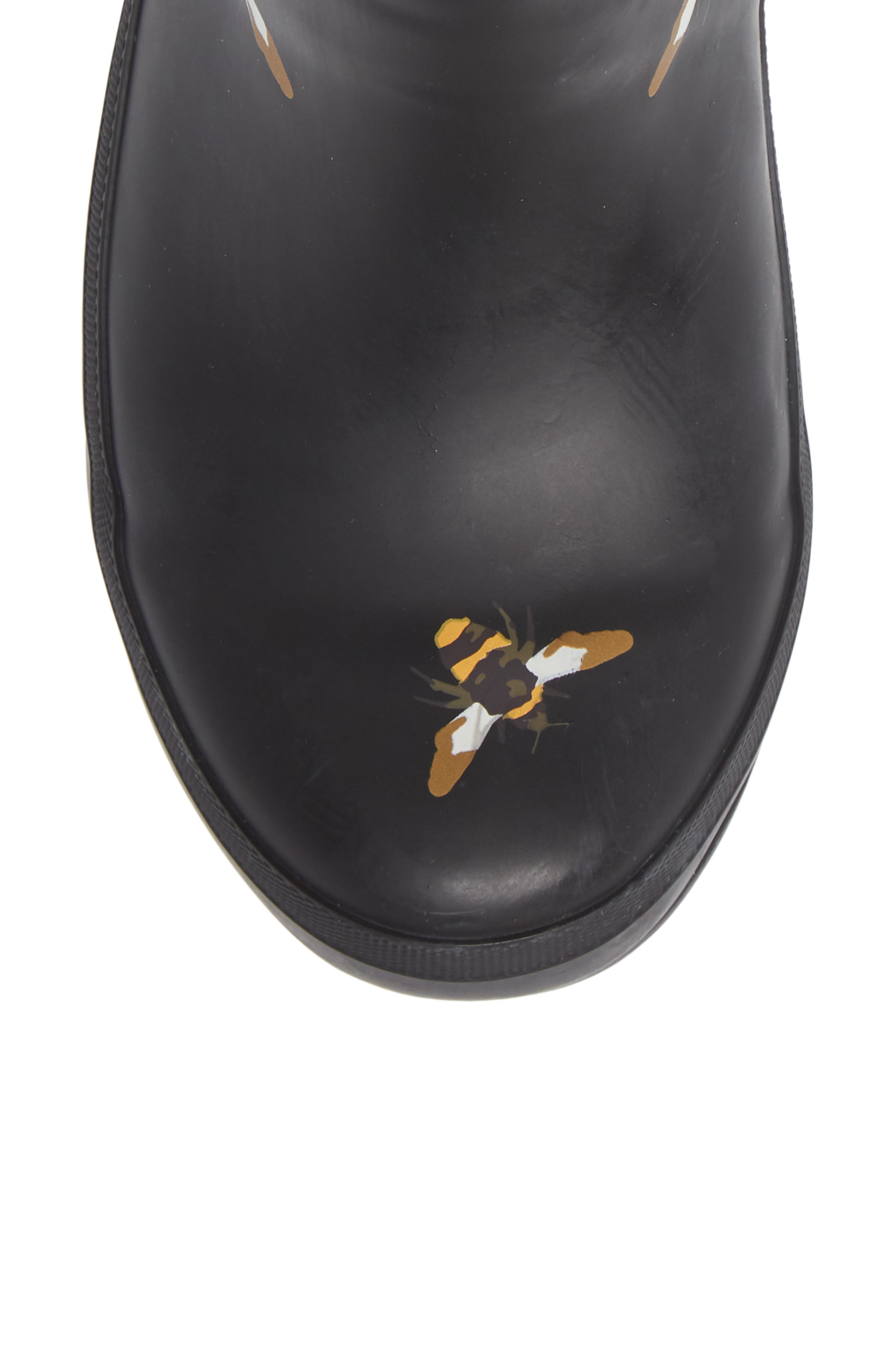 Molly Waterproof Rain Boot, Alternate, color, BLKMTLBEES
