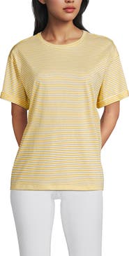 Lands' End Oversized Supima Short Sleeve Crew Neck T-Shirt
