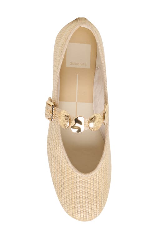 Dolce Vita Relan Mary Jane Flat In Light Natural Raffia