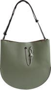 AllSaints Beaumont Snake Embossed Leather Hobo Bag