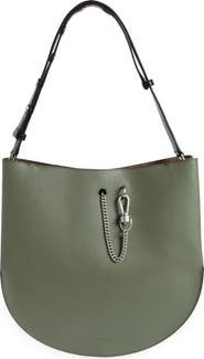 AllSaints Beaumont Snake Embossed Leather Hobo Bag