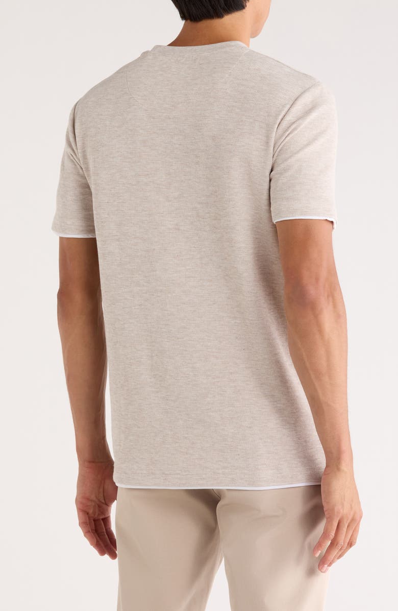 DENIM AND FLOWER Heathered Crewneck T-Shirt, Alternate, color, Oatmeal