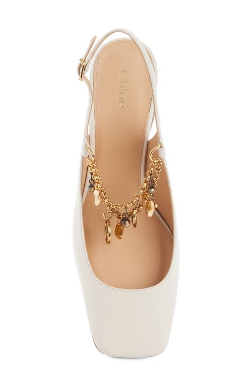 Chloé Charms Slingback Pump In White