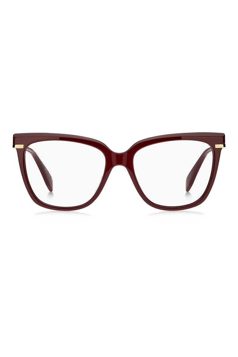 53mm Cat Eye Optical Glasses, Main, color, BURGUNDY
