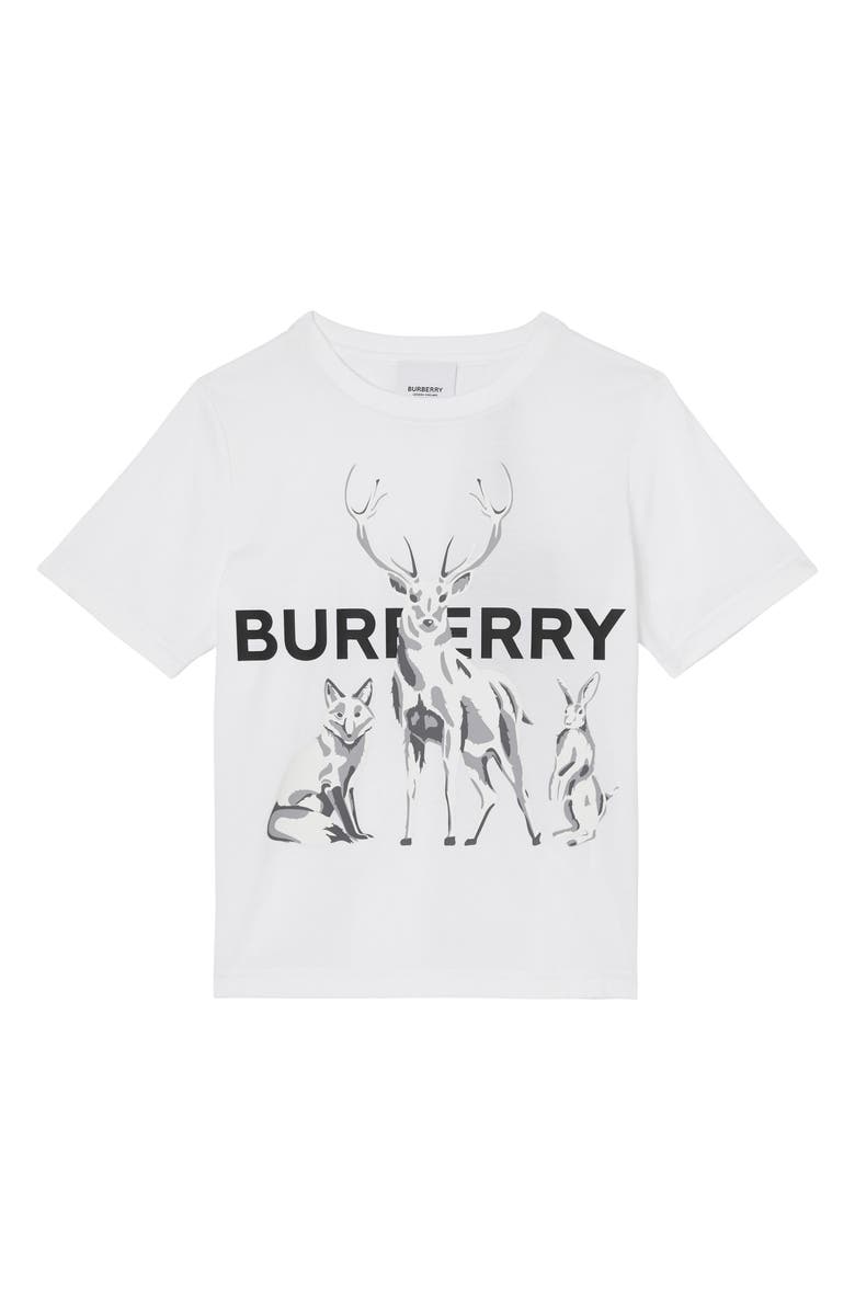 Burberry Kids' Hare, Stage & Fox Graphic Tee, Main, color, 