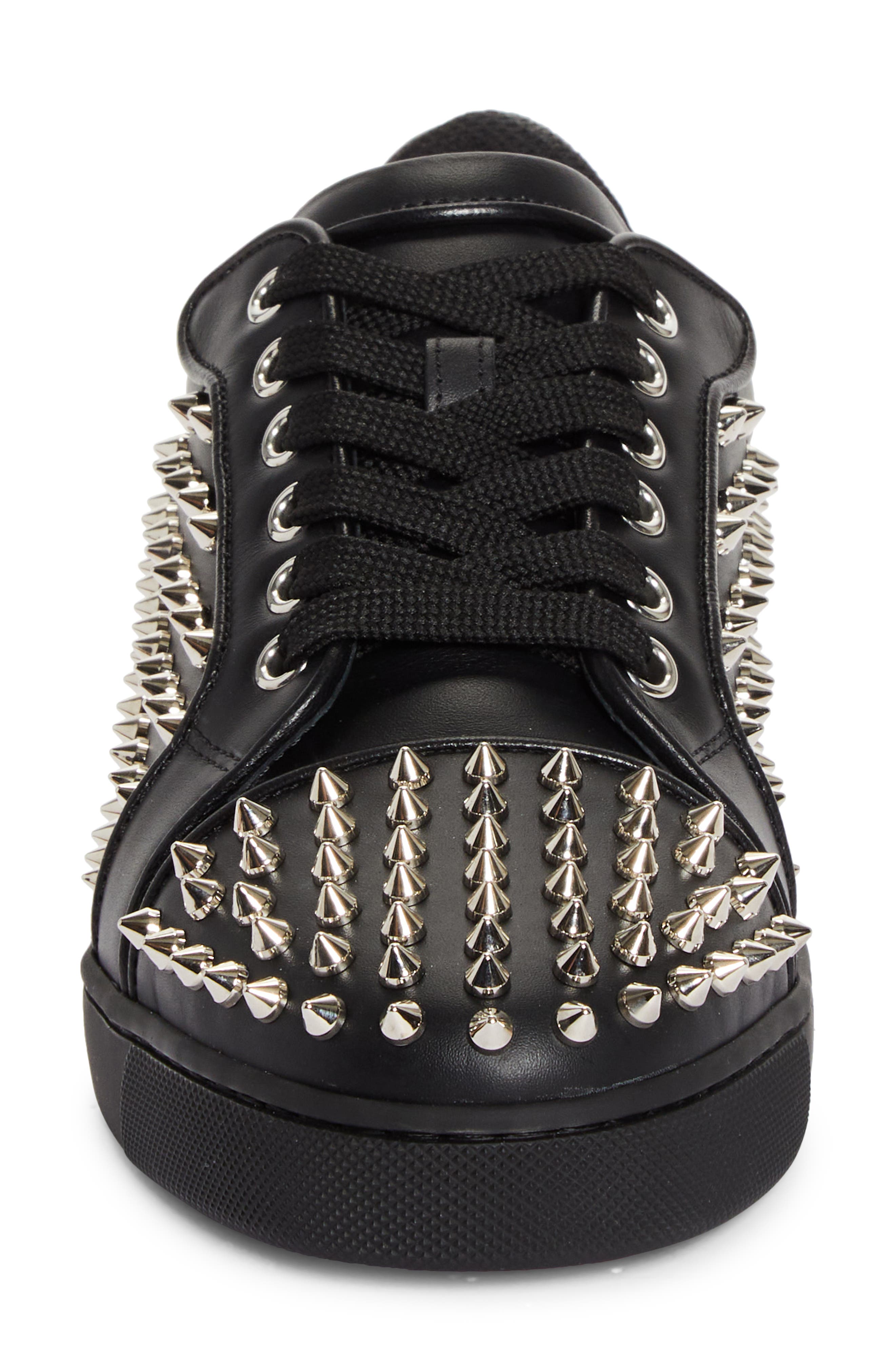 Vieira Night Spikes Low Top Sneaker, Alternate, color, BLACK/ SILVER