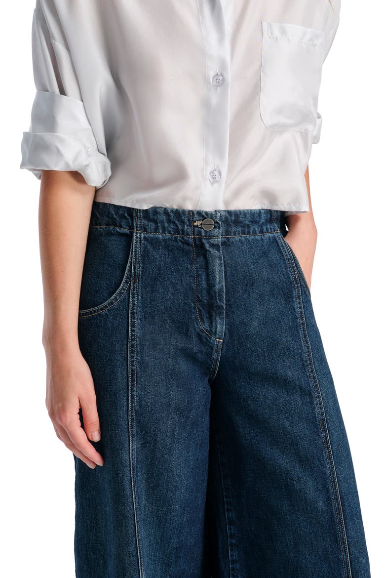 Dancing in the Dark Wide Leg Jeans, Alternate, color, DARK WASH