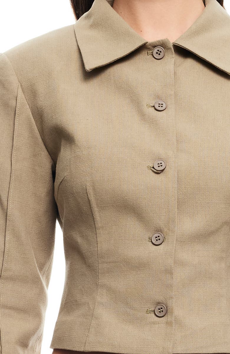 LIONESS Endless Crop Blazer, Alternate, color, Sage