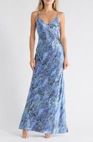 L'AGENCE Serita Bias Cut Silk Slipdress