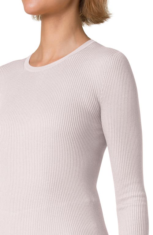 Akris Seamless Silk & Cotton Rib Sweater In Pale Pink