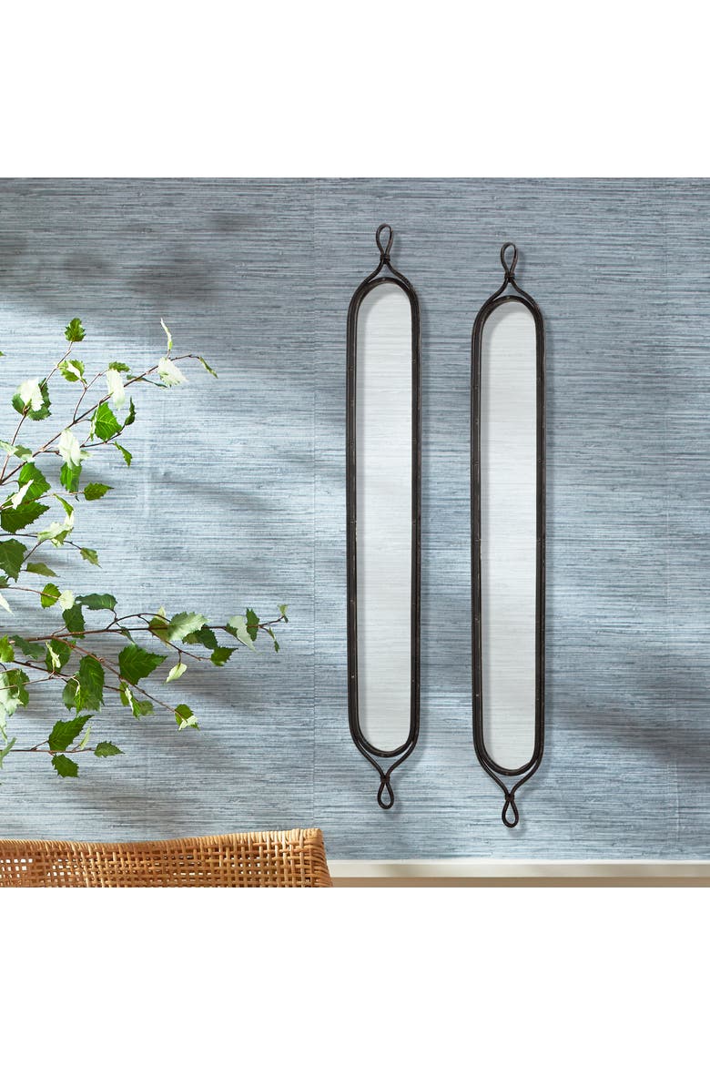 Tall Narrow Mirrors, Set Of 2, Alternate, color, Black