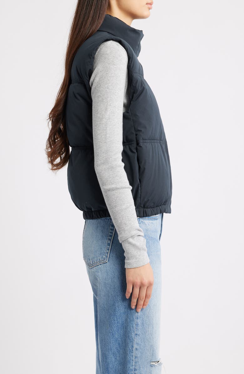 Thread & Supply Quilted Puffer Vest, Alternate, color, Matte Black