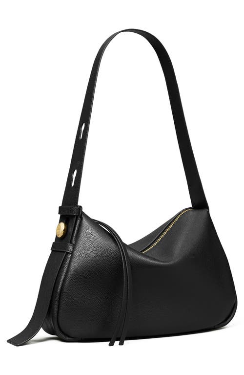 Tory Burch Small Shoulder Bag Featuring Curved Design In Black