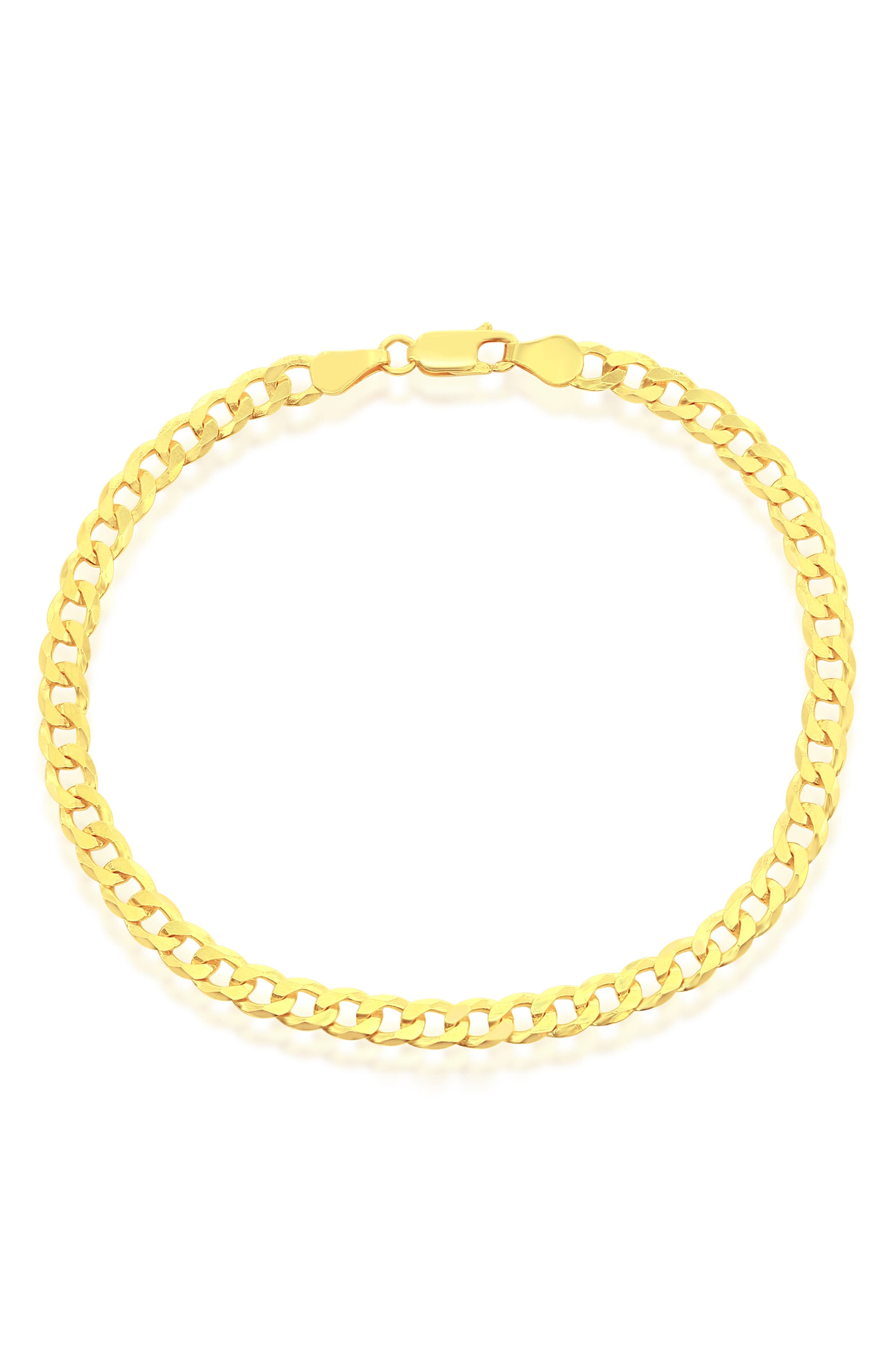 SIMONA 14K Gold Plated Cuban Link Anklet
