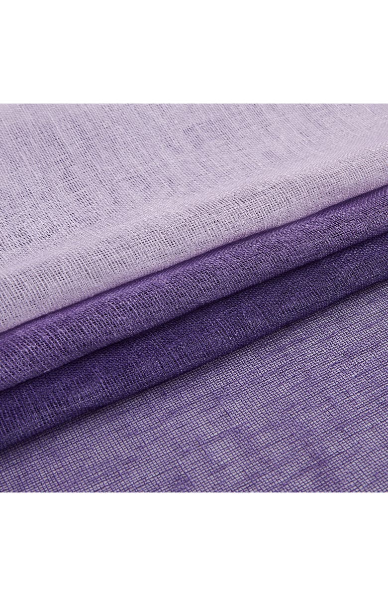 DAINTY HOME Shadow Set of 2 Ombré Sheer Panel Curtains, Alternate, color, 