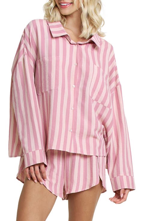 Brunch Date Long Sleeve Shorts Pajamas