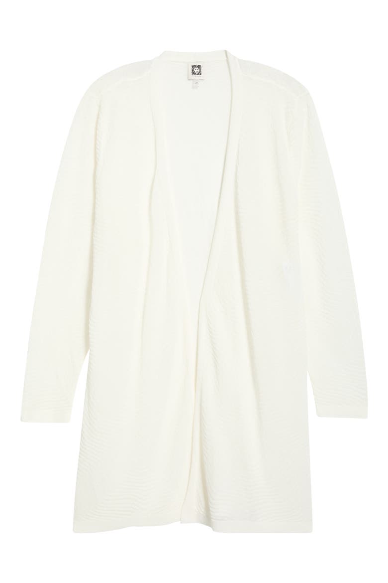 Open Front Cardigan, Alternate, color, WHITE DOVE