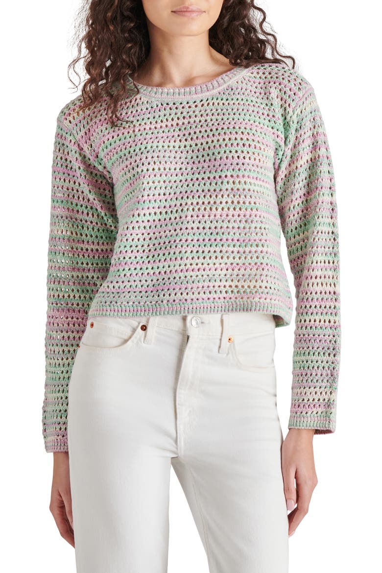 Delicia Open Stitch Sweater, Main, color, MULTI