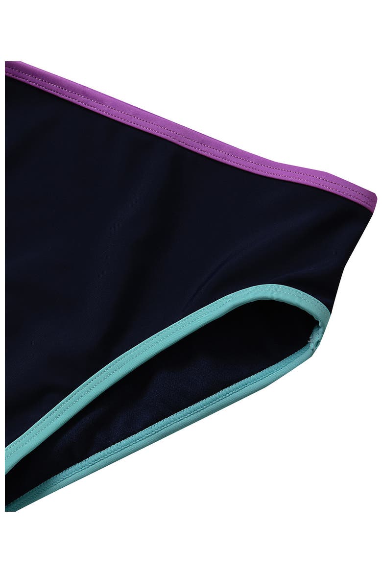 Girls Chlorine Resistant Contrast Bikini Bottoms, Alternate, color, Deep Sea Navy