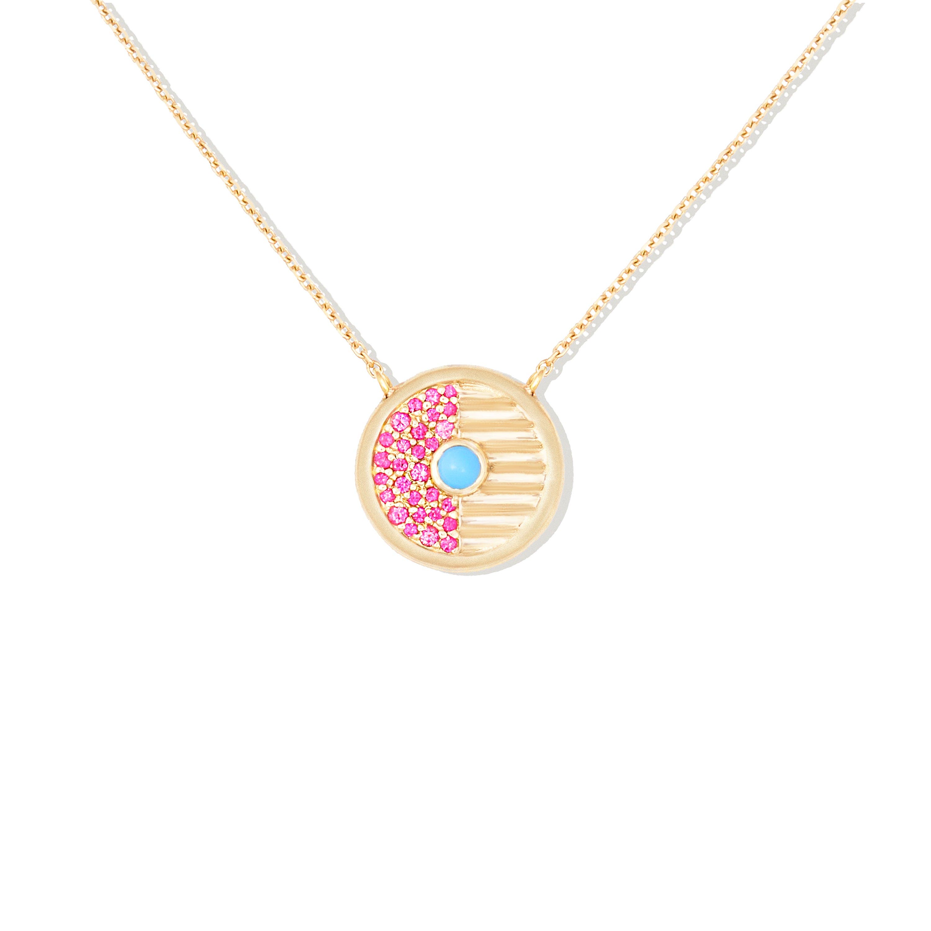 selected Pink Sapphire & Turquoise-Gold