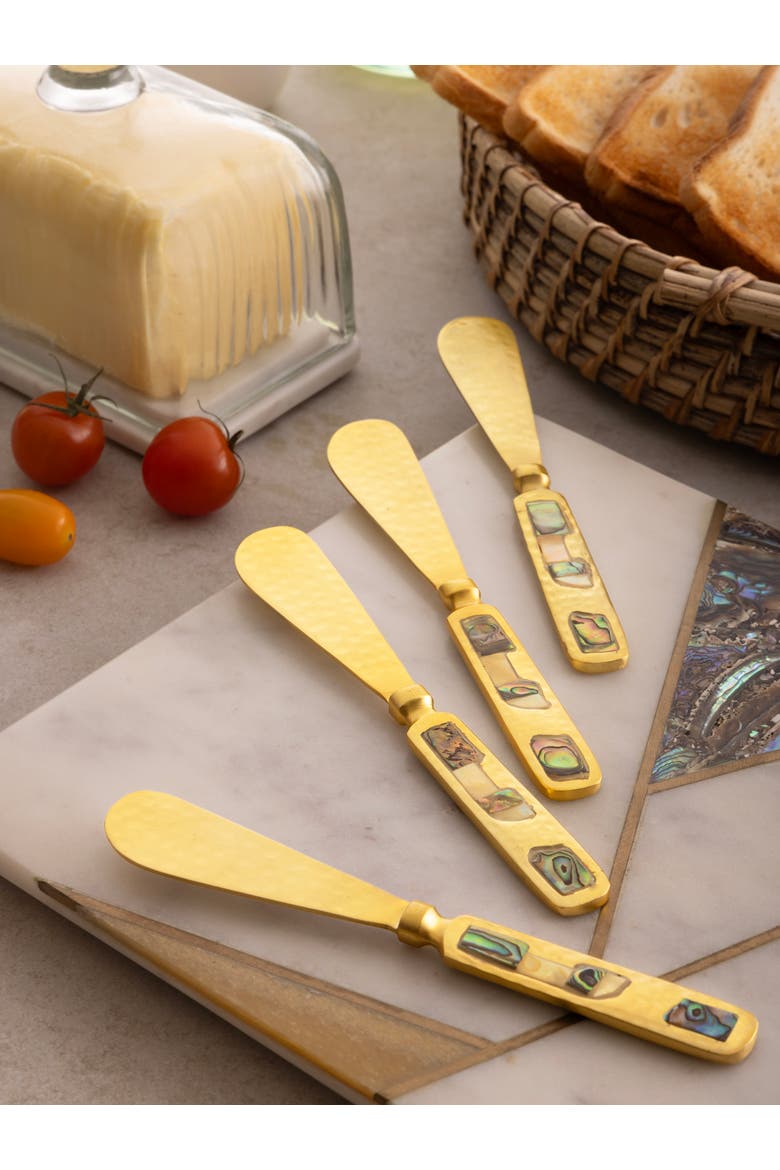 Sisley Butter Knives, Set of 4, Alternate, color, Gold
