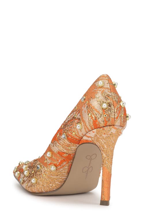 Jessica Simpson Welica Embellished Jacquard Pump In Multi