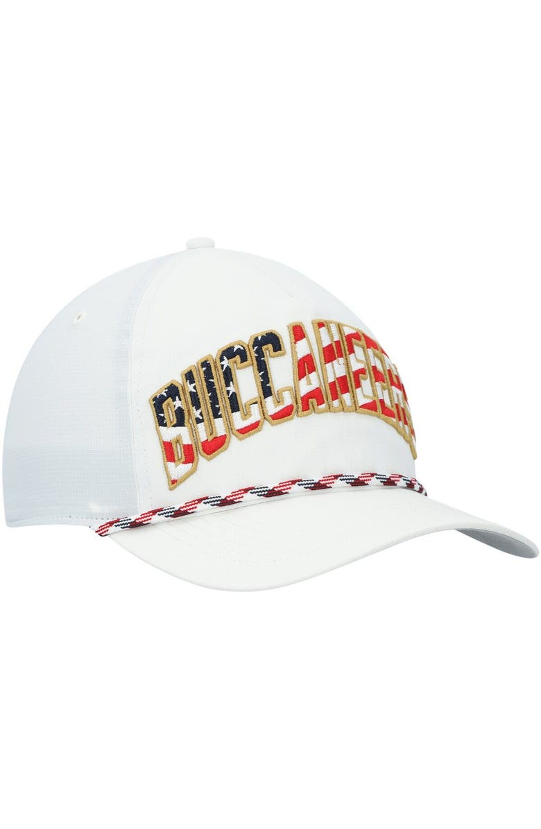 '47 Men's '47 White Tampa Bay Buccaneers Hitch Stars and Stripes Trucker Adjustable Hat, Alternate, color, White