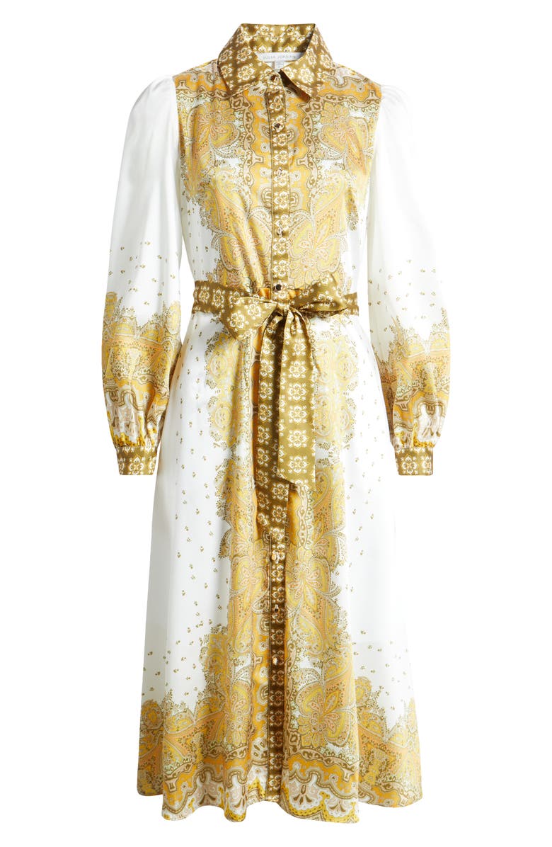 Julia Jordan Paisley Long Sleeve Midi Shirtdress, Alternate, color,