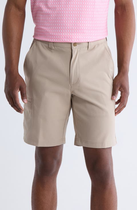 Flat Front Stretch Cargo Golf Shorts