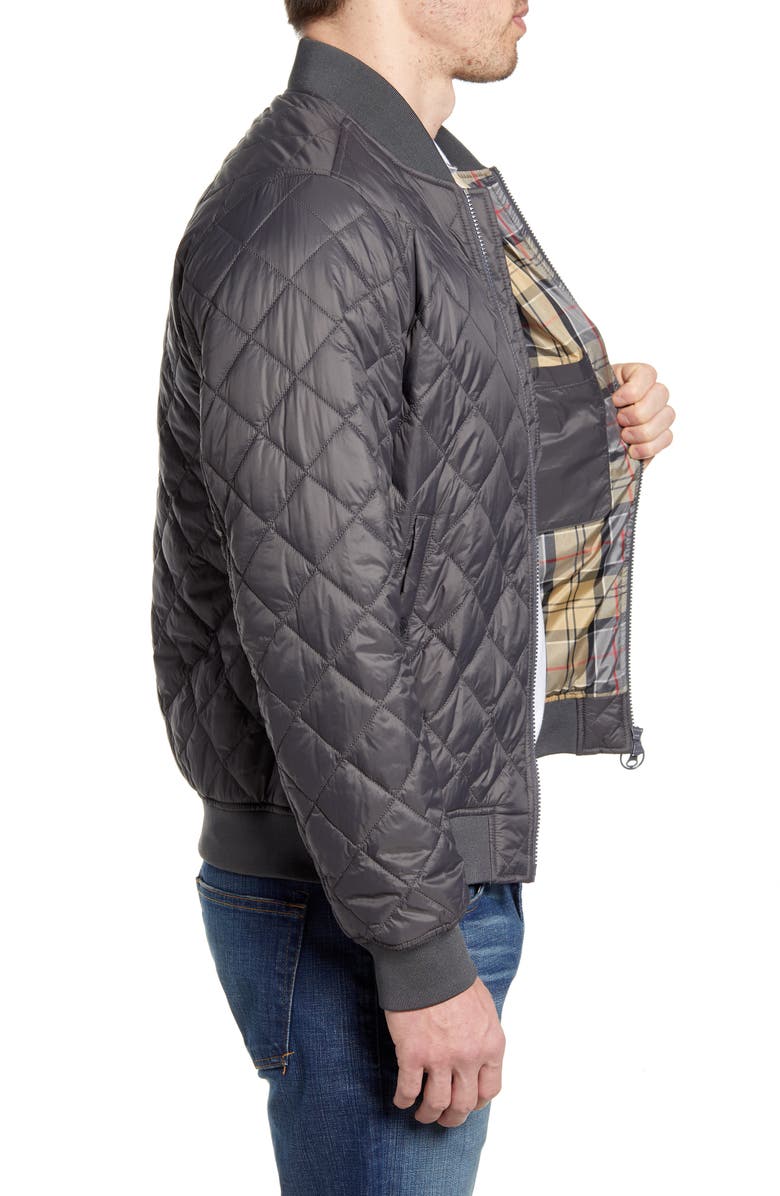 Barbour Gabble Quilted Nylon Bomber Jacket, Alternate, color,