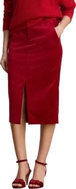 Lauren Ralph Lauren Stretch Velvet Pencil Skirt