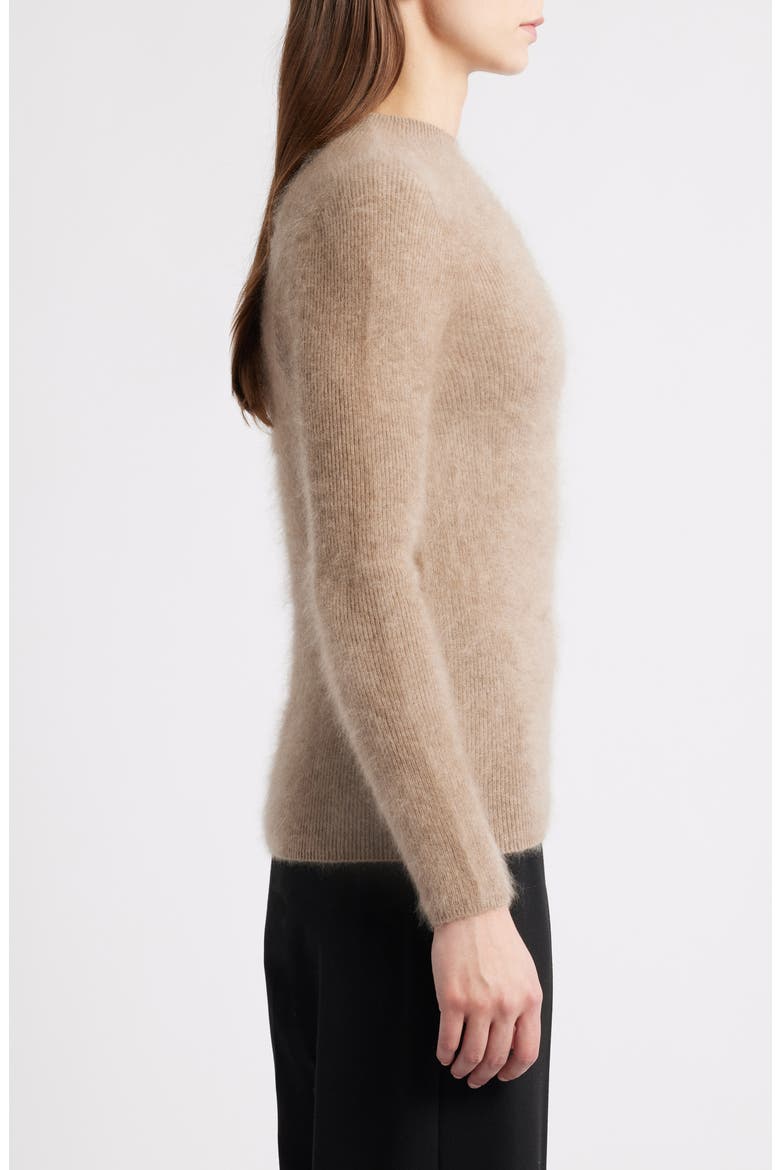 The Miley Rib Brushed Cashmere Sweater, Alternate, color, TAUPE HEATHER