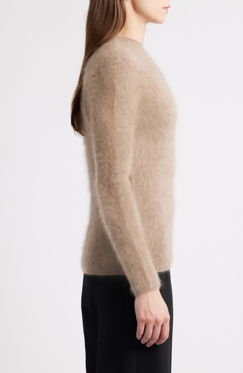 Elie Tahari The Miley Rib Brushed Cashmere Sweater, Alternate, color, Taupe Heather