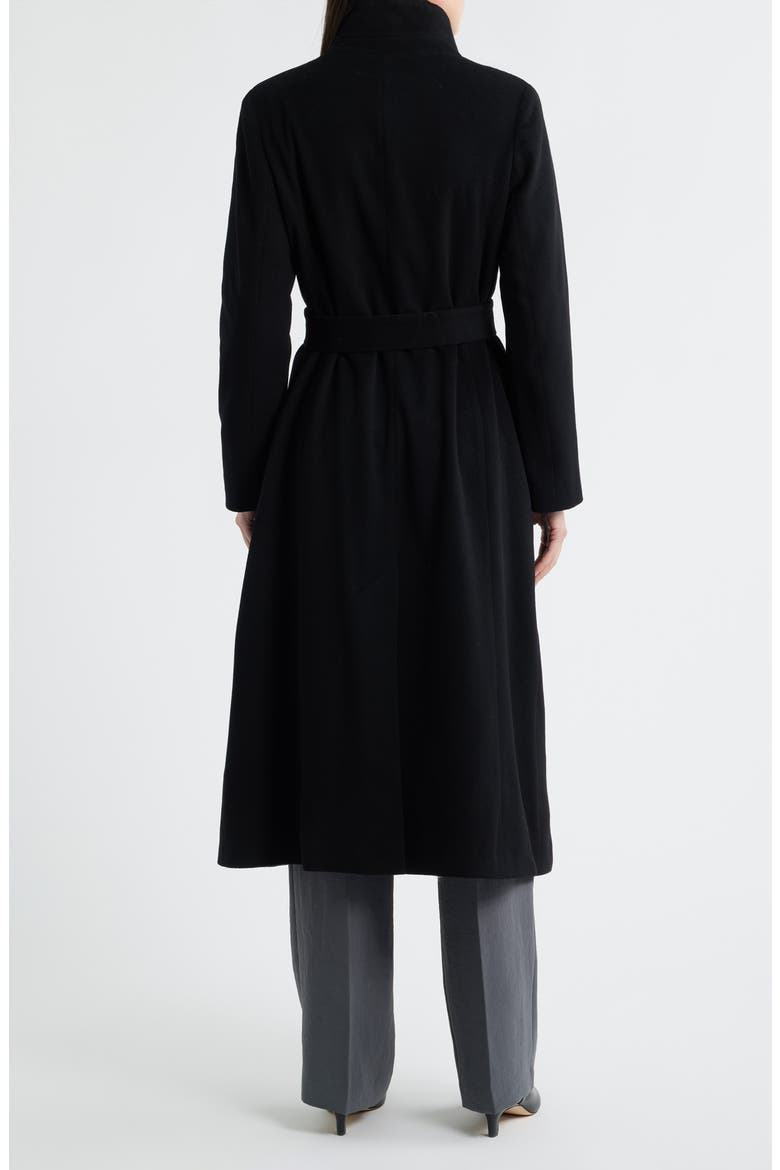 Tatiana Belted Wool Coat, Alternate, color, BLACK