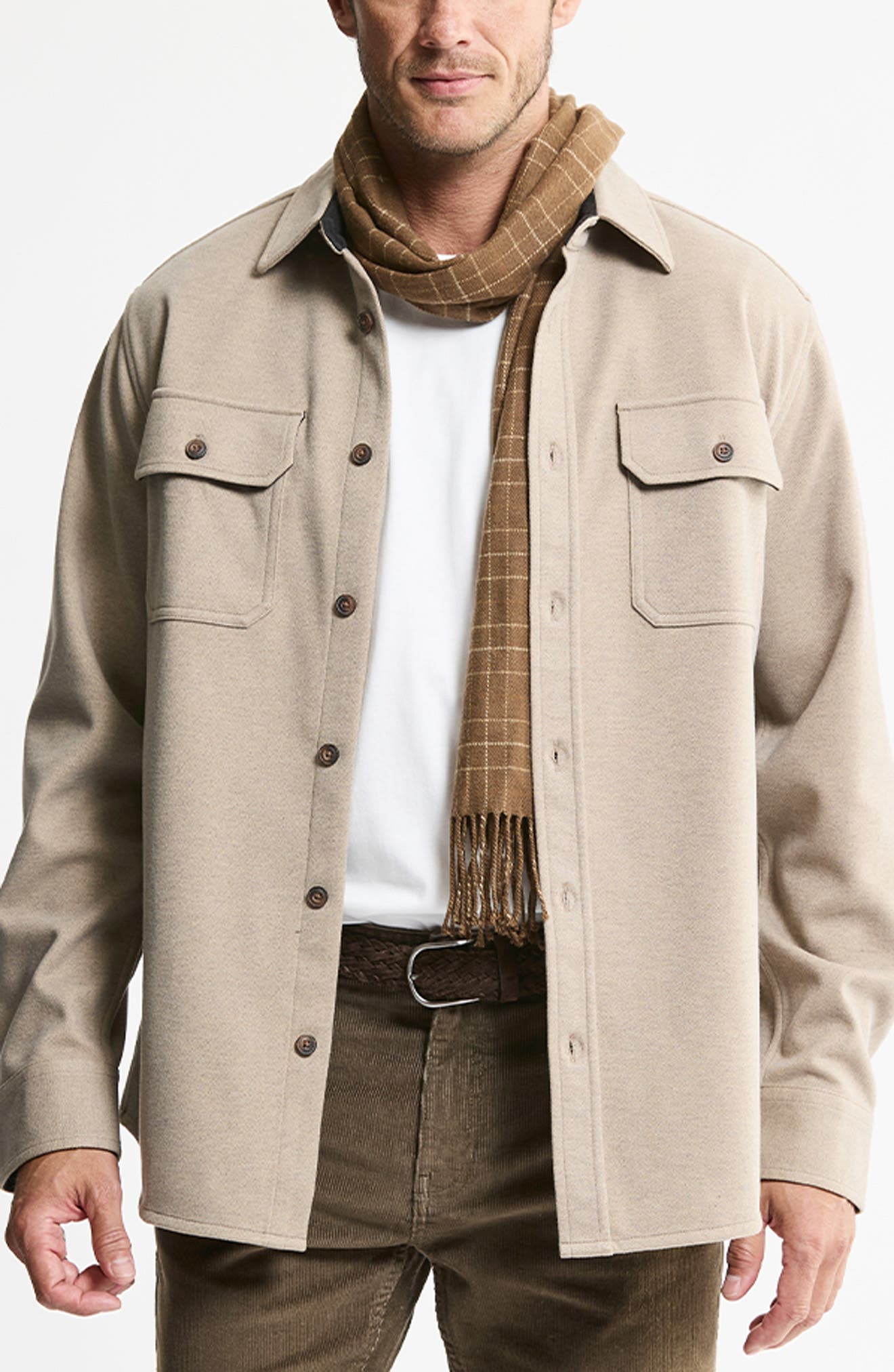 Brushed Twill Shirt Jacket