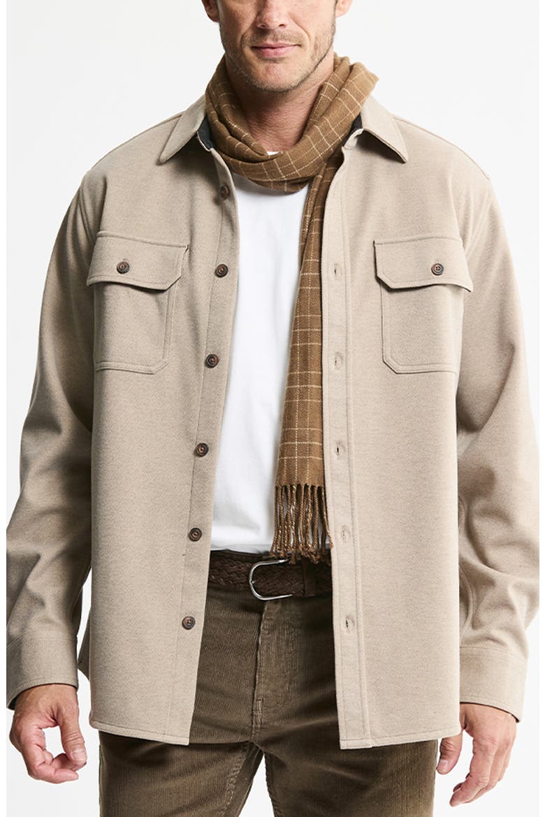 Brushed Twill Shirt Jacket, Main, color, TAUPE
