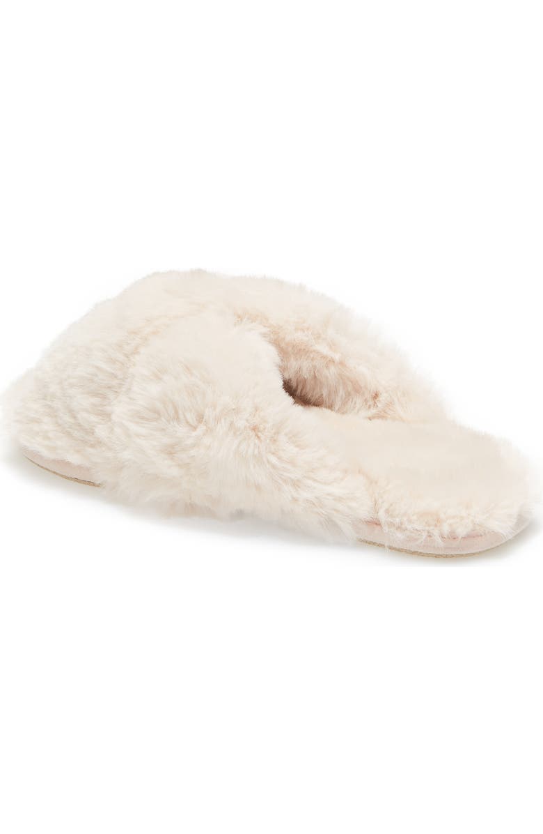 Papinelle Sheepy Crossover Faux Fur Slide Slipper, Alternate, color,