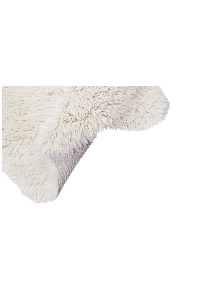 Woolly Woolable Washable Wool Rug, Alternate, color, WHITE