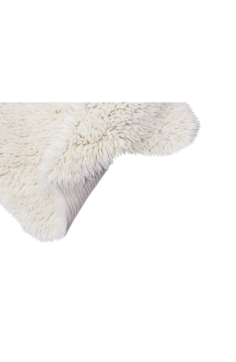Lorena Canals Woolly Woolable Washable Wool Rug, Alternate, color, White