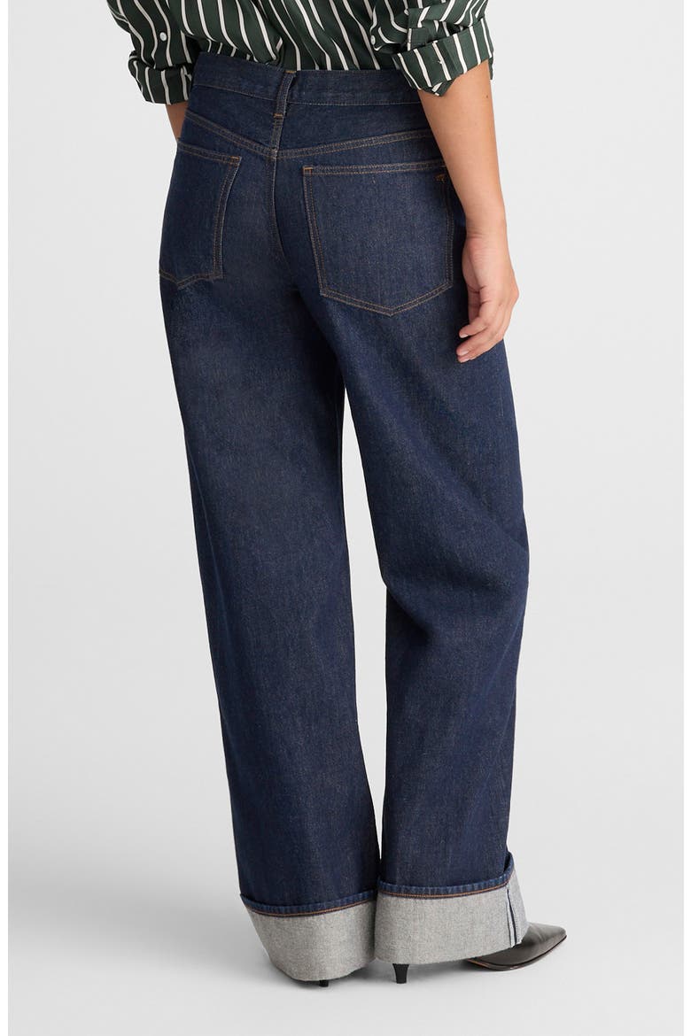 The Low Slung Cuffed Baggy Jeans, Alternate, color, RINSE WASH